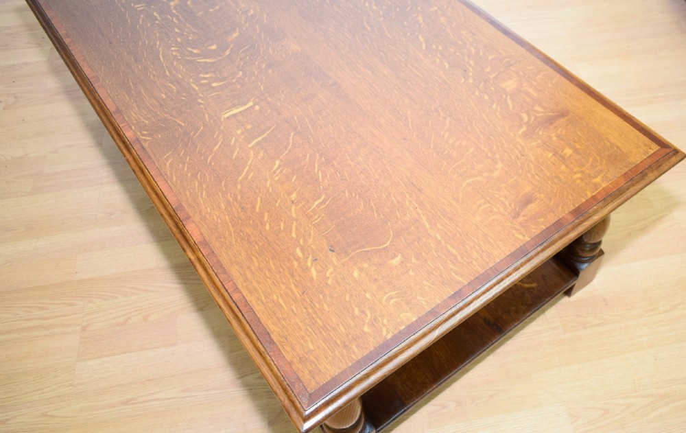 Early 20th Century Oak Coffee Table View XV