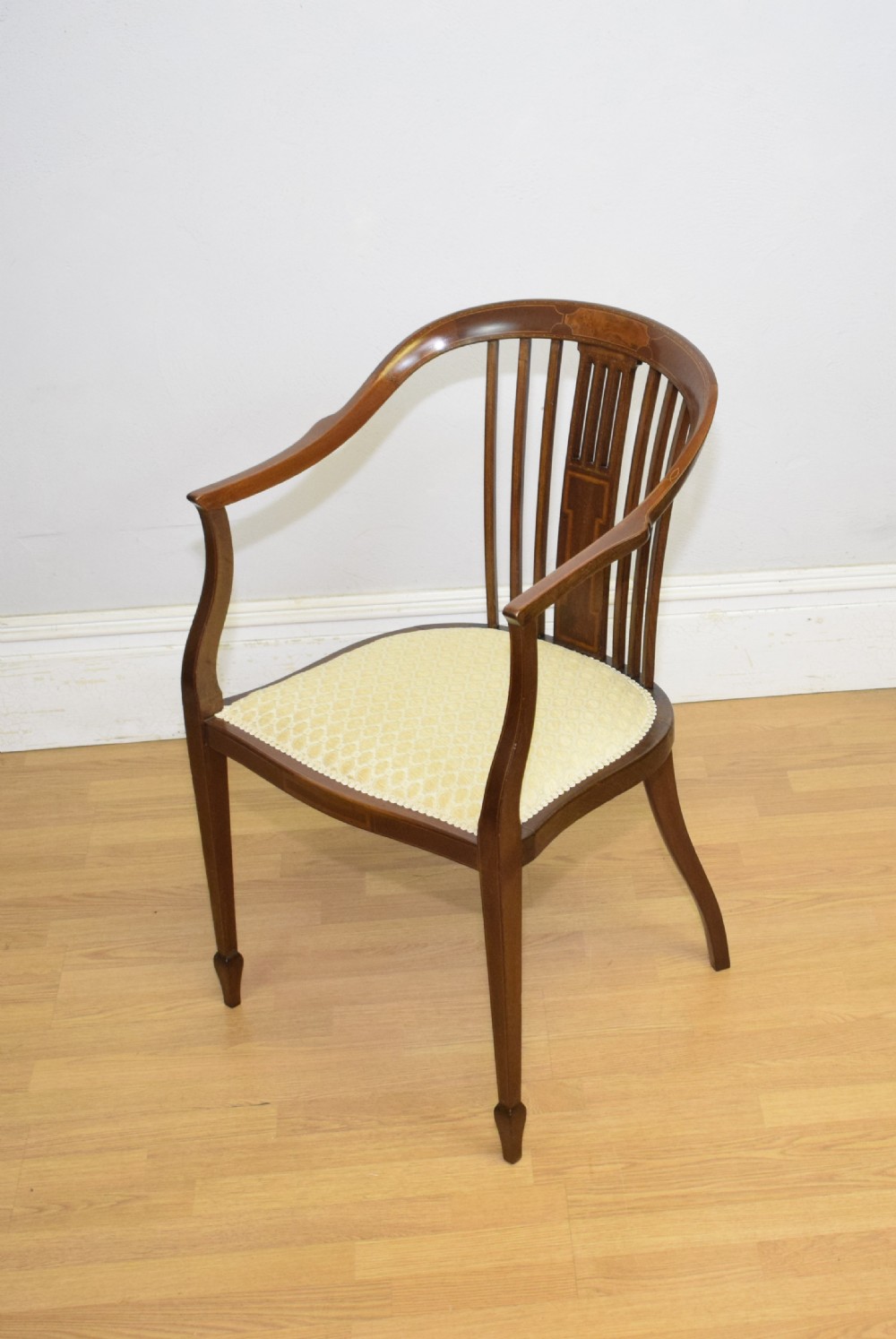  Edwardian Inlaid Tub Chair