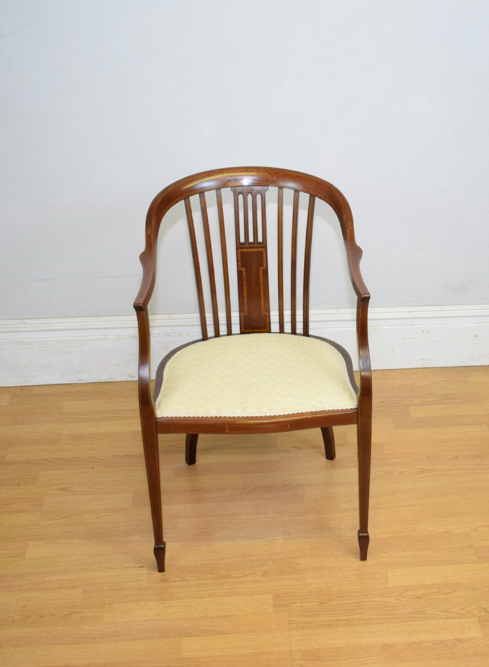  Edwardian Inlaid Tub Chair View III