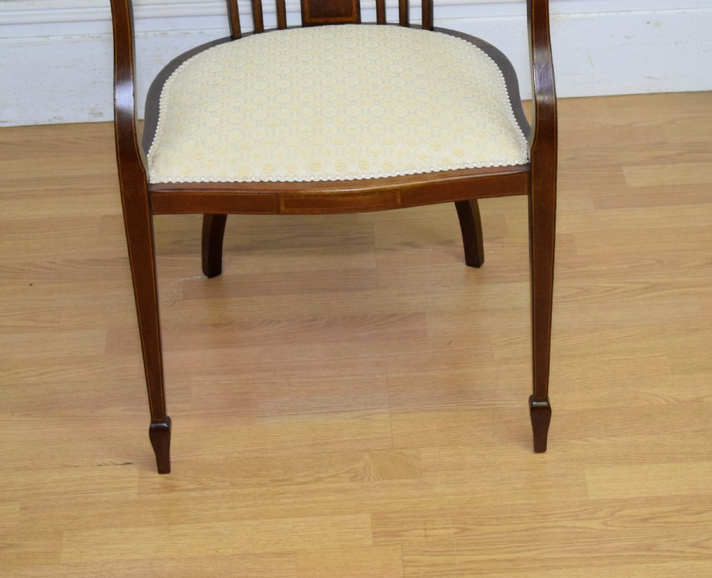  Edwardian Inlaid Tub Chair View IV
