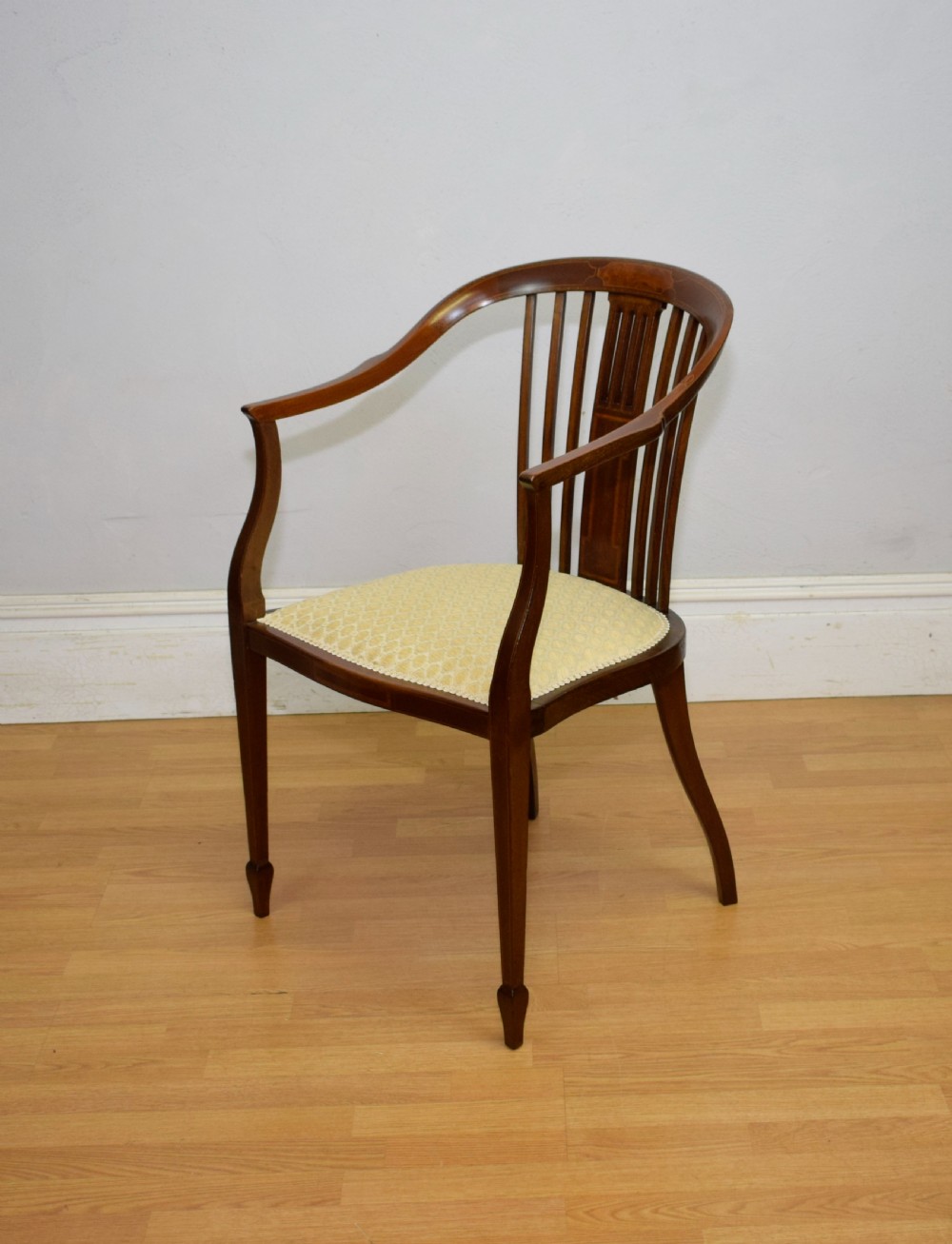  Edwardian Inlaid Tub Chair View V