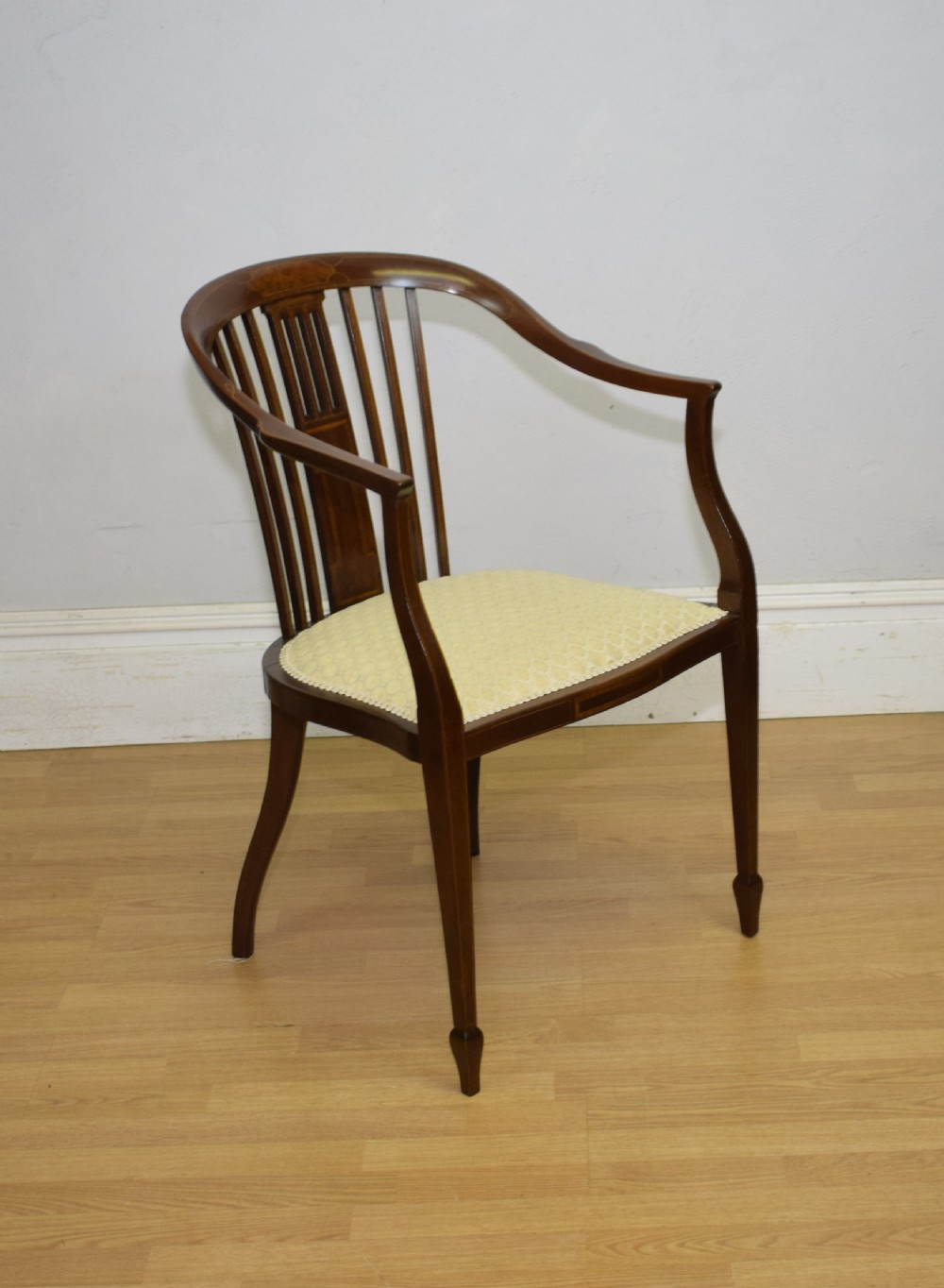  Edwardian Inlaid Tub Chair View VIII