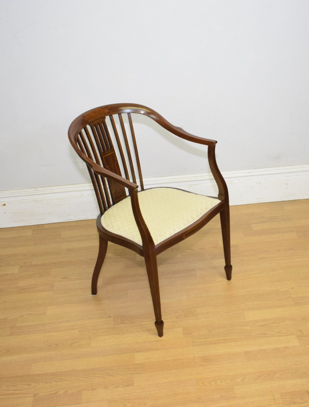  Edwardian Inlaid Tub Chair View IX