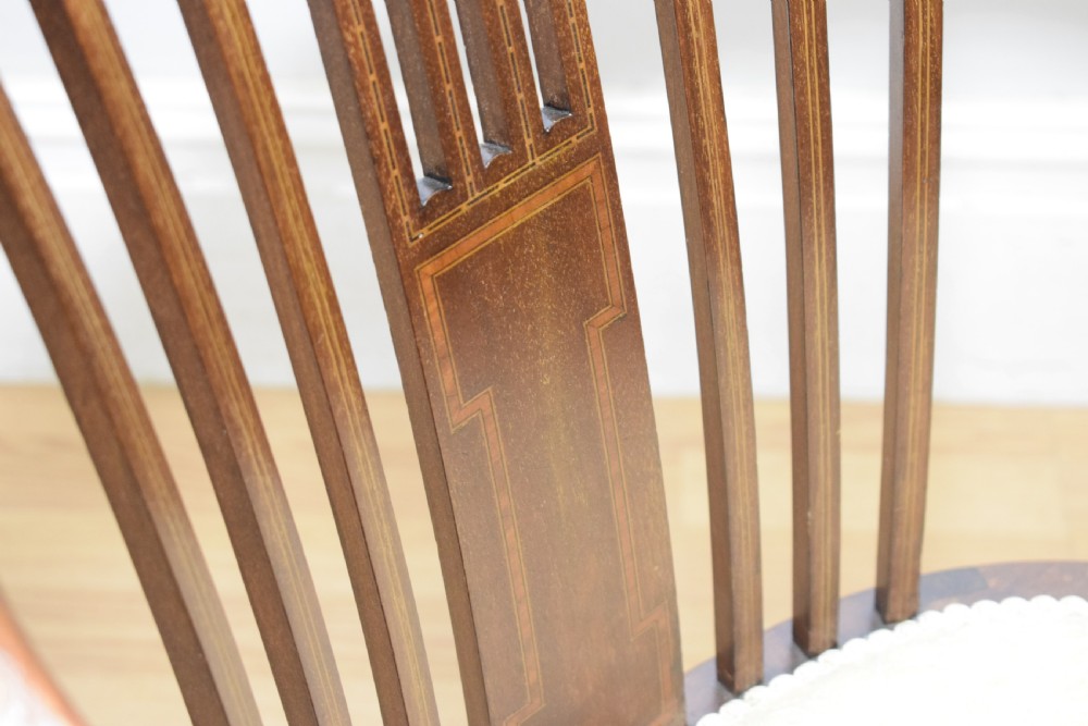  Edwardian Inlaid Tub Chair View XI