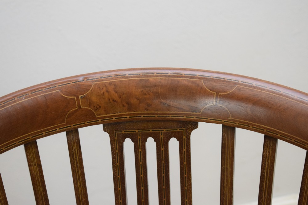  Edwardian Inlaid Tub Chair View XIII