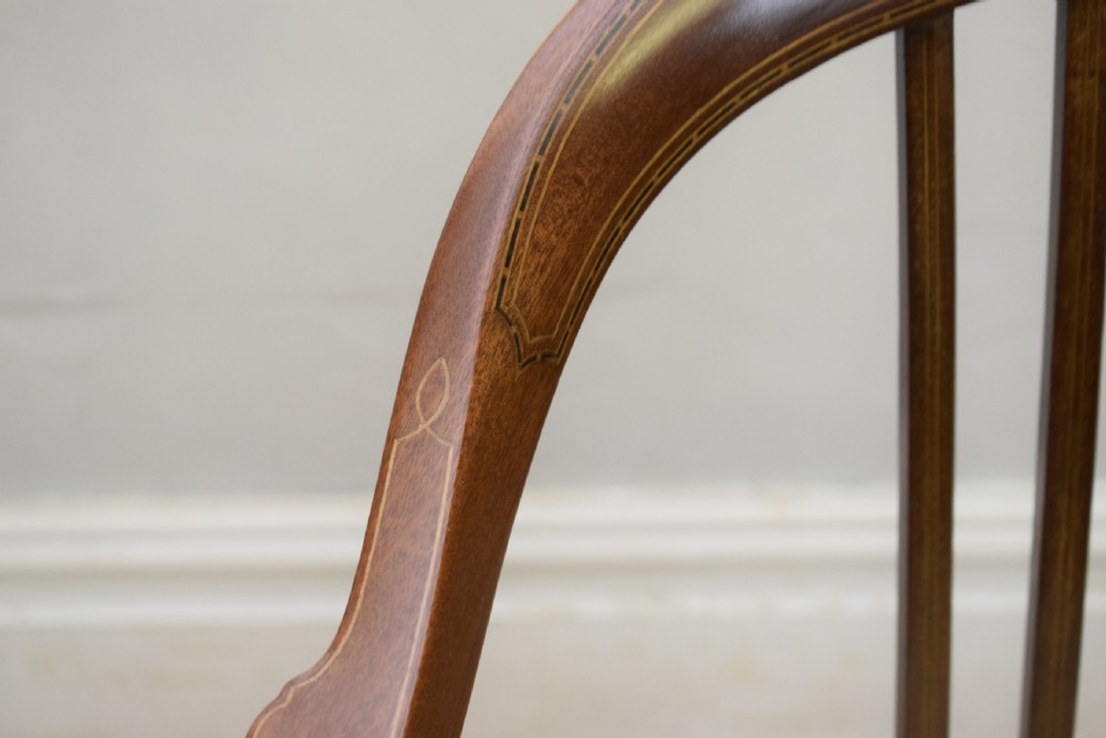  Edwardian Inlaid Tub Chair View XIV