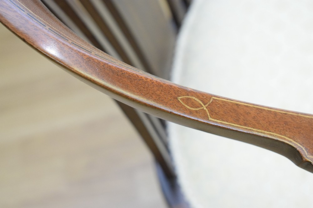  Edwardian Inlaid Tub Chair View XVI
