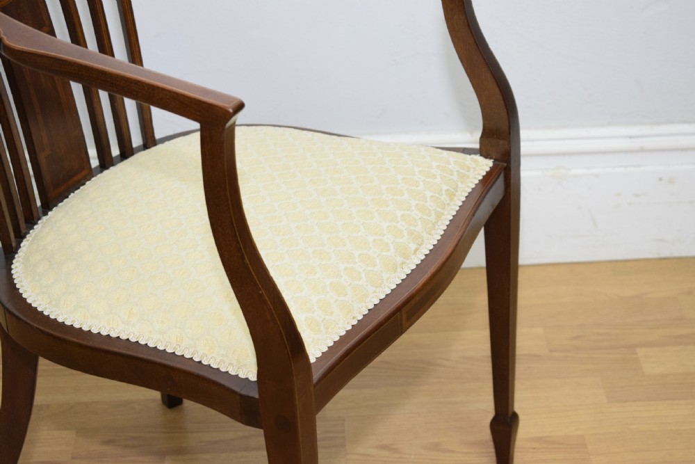  Edwardian Inlaid Tub Chair View XX