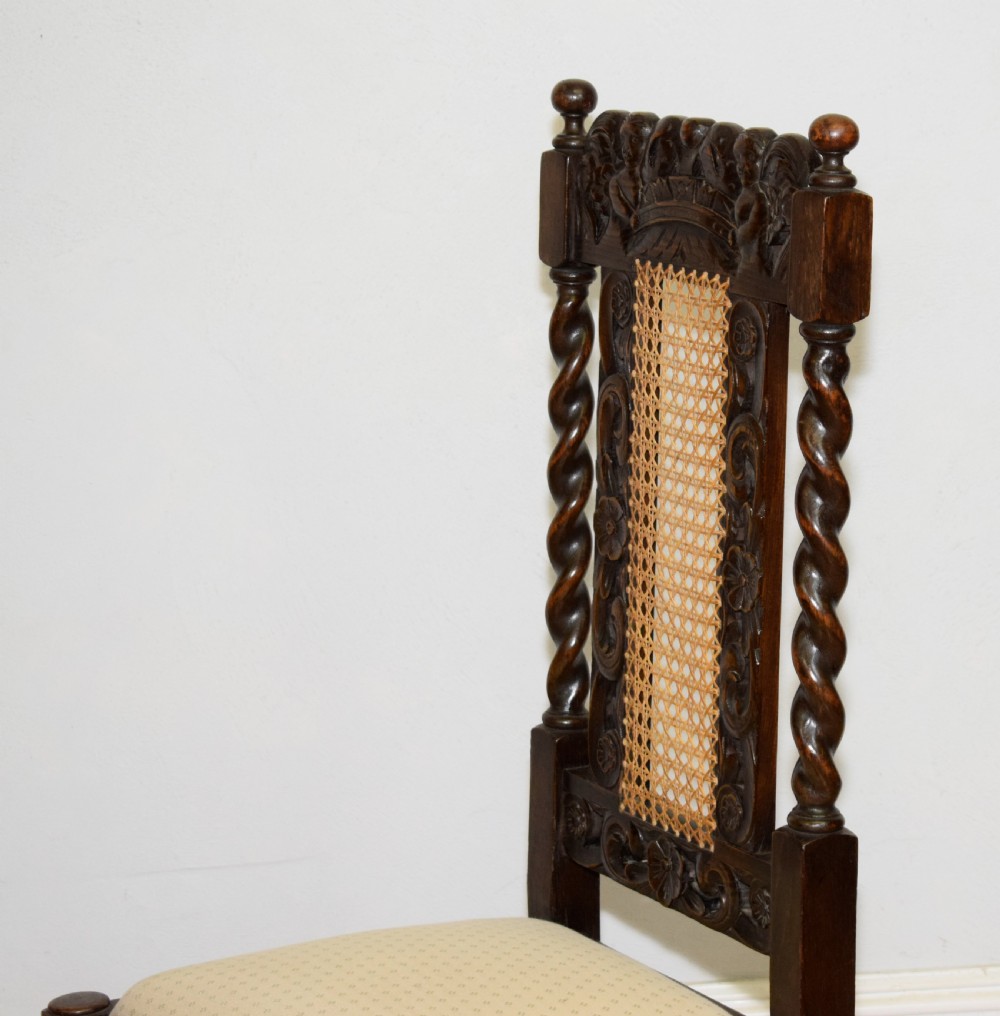Antique Carolean Style Side Chair View VIII