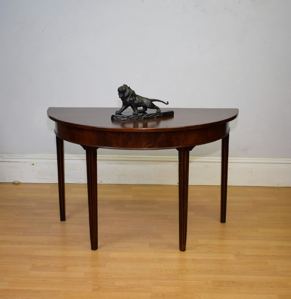Georgian Period Demi Lune Table View IV