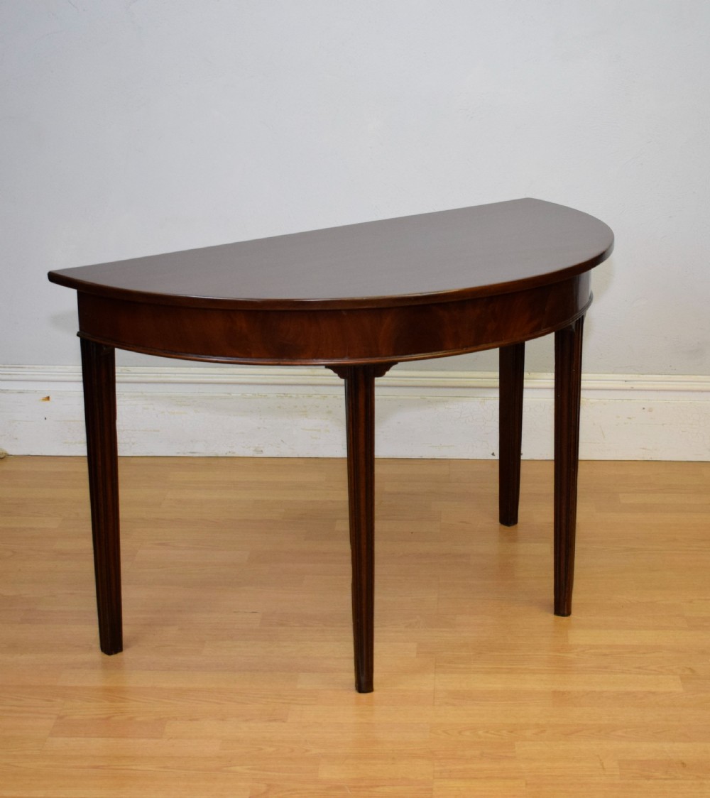 Georgian Period Demi Lune Table View IX