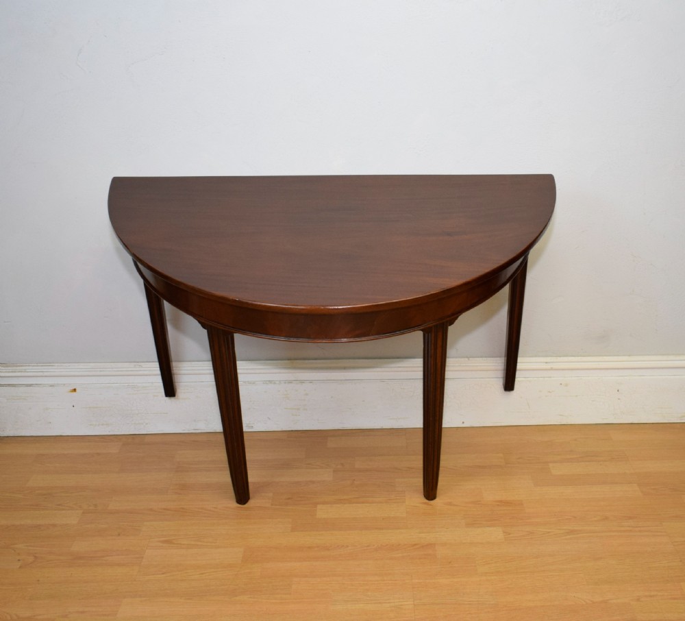 Georgian Period Demi Lune Table View XVII