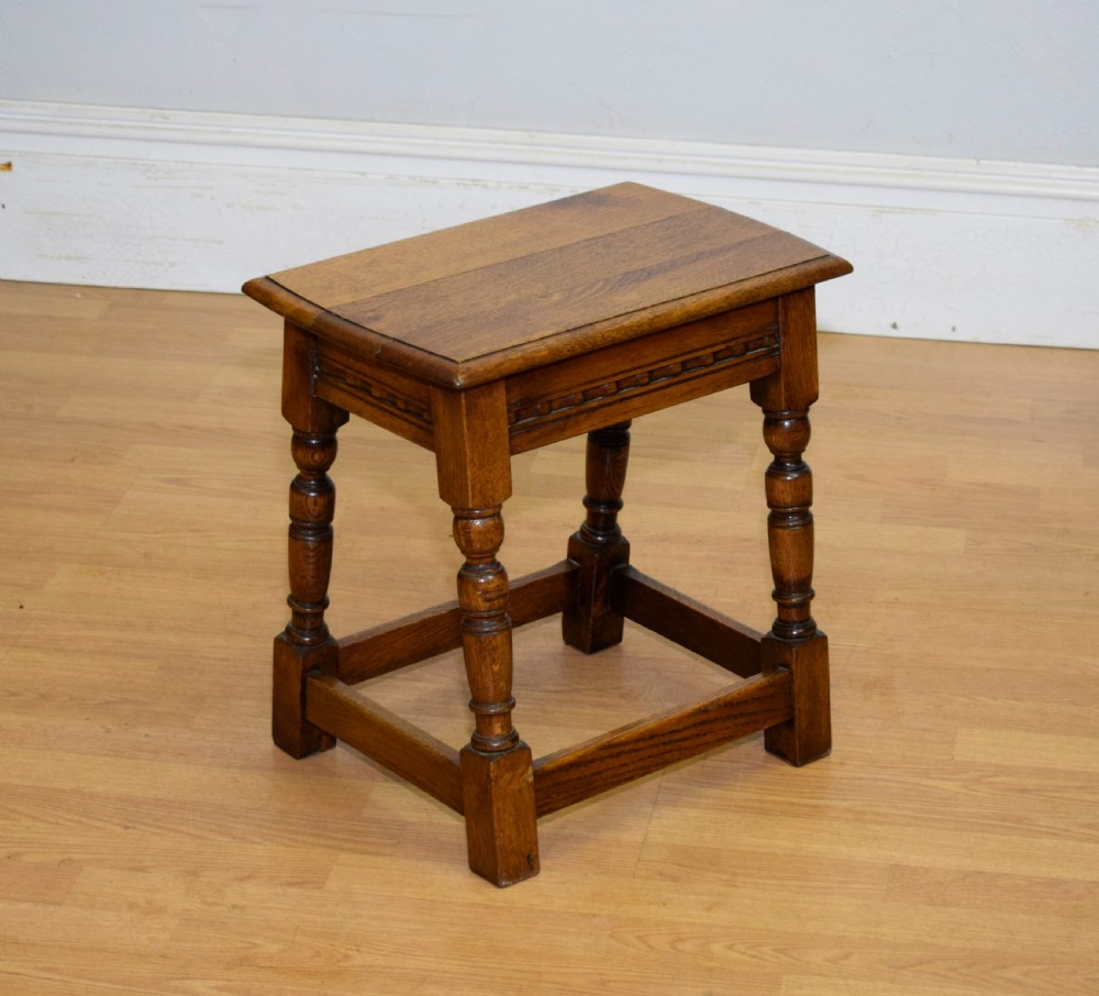 Early 20th Century Oak Joint Stool