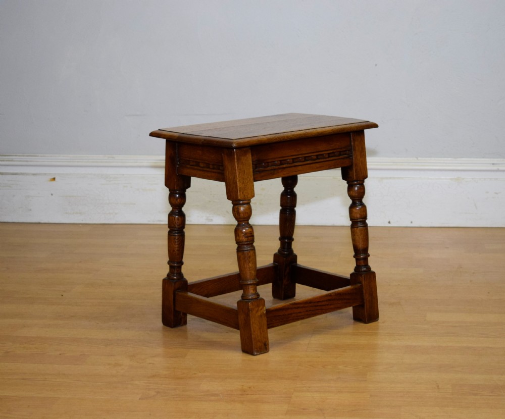 Early 20th Century Oak Joint Stool View III