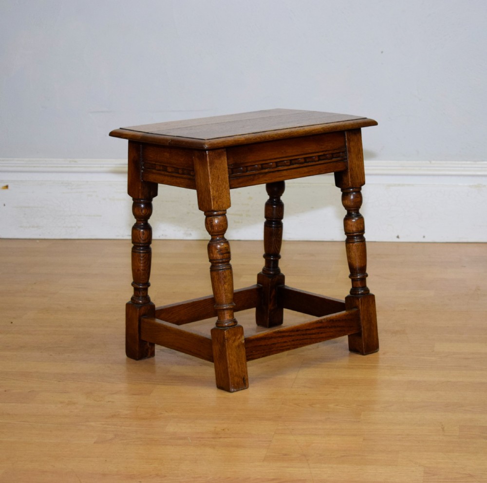 Early 20th Century Oak Joint Stool View IV