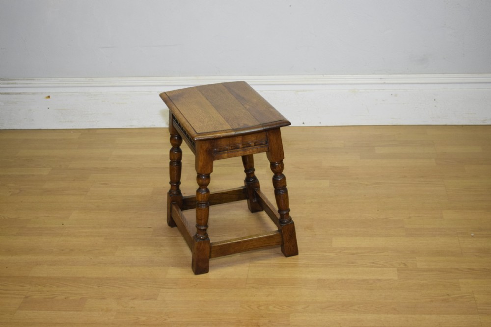 Early 20th Century Oak Joint Stool View X