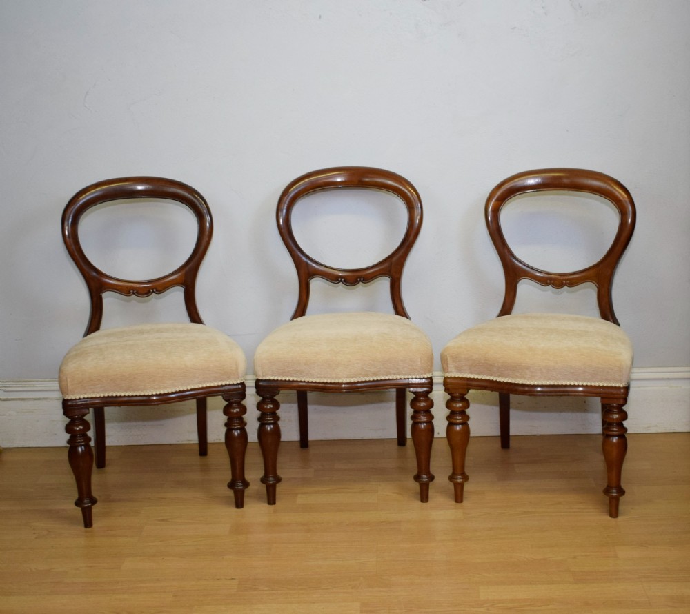 Antique Set of 6 Victorian Balloom Back Dining Chairs View XIV