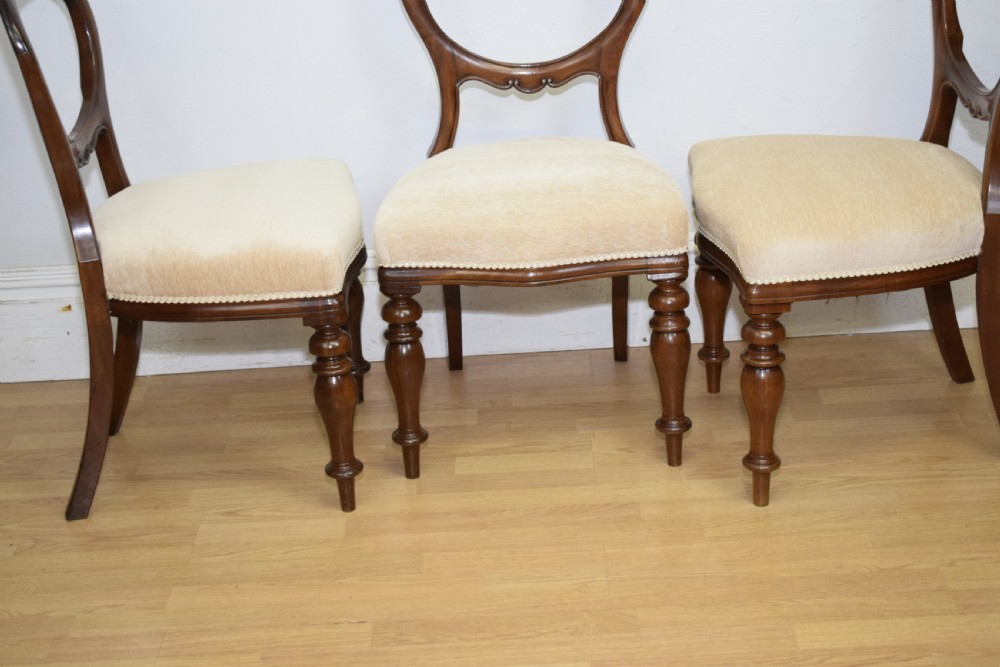 Antique Set of 6 Victorian Balloom Back Dining Chairs View XVI