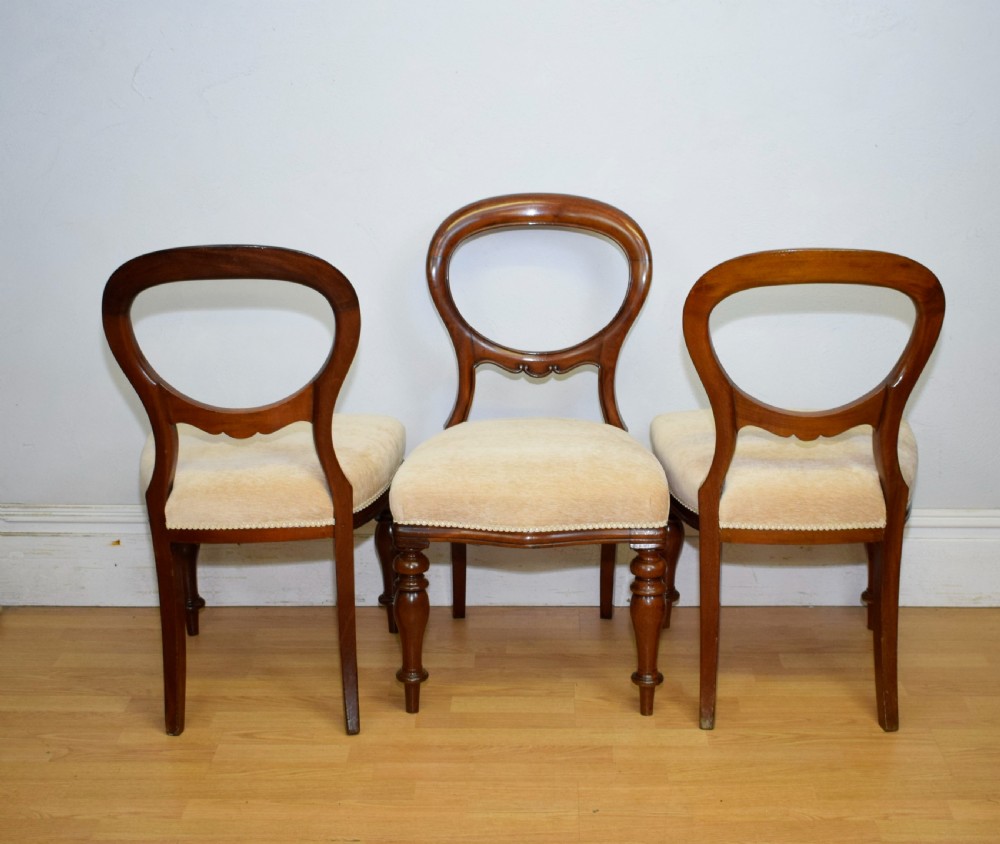 Antique Set of 6 Victorian Balloom Back Dining Chairs View XVII