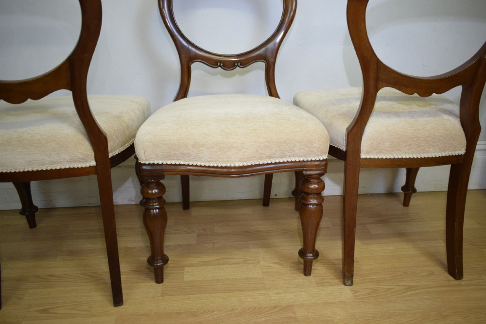 Antique Set of 6 Victorian Balloom Back Dining Chairs View XIX