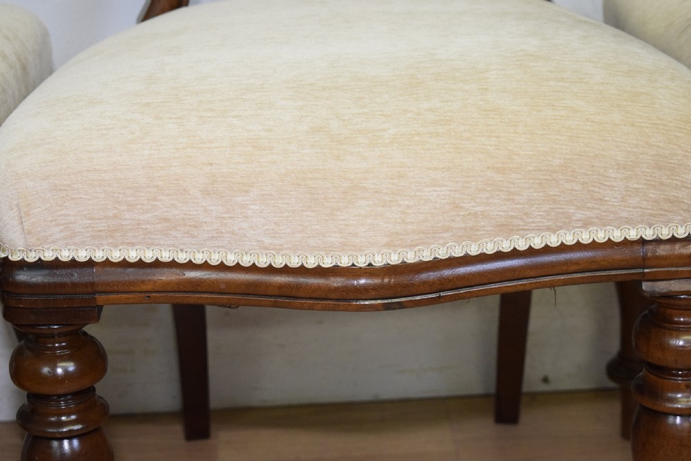 Antique Set of 6 Victorian Balloom Back Dining Chairs View XX