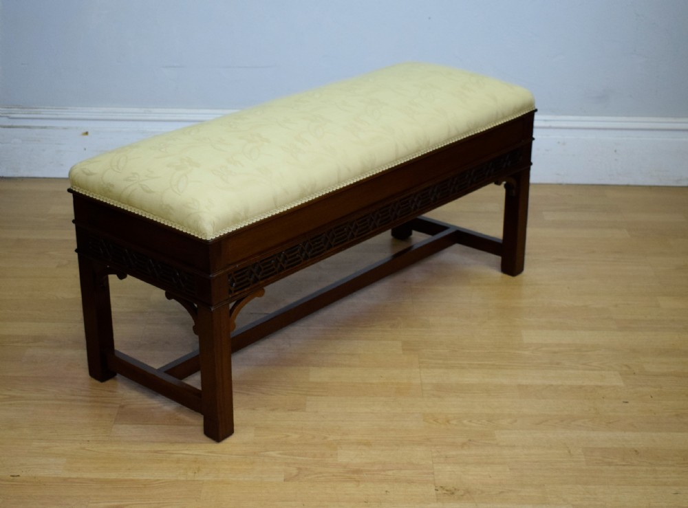 Antique Mahogany Duet Piano Stool View X