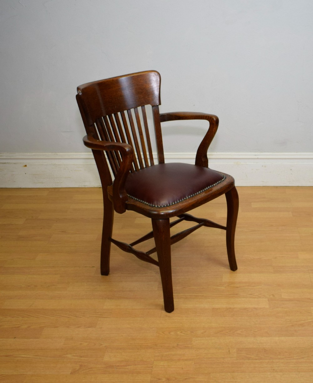 Edwardian Oak Desk Armchair View III