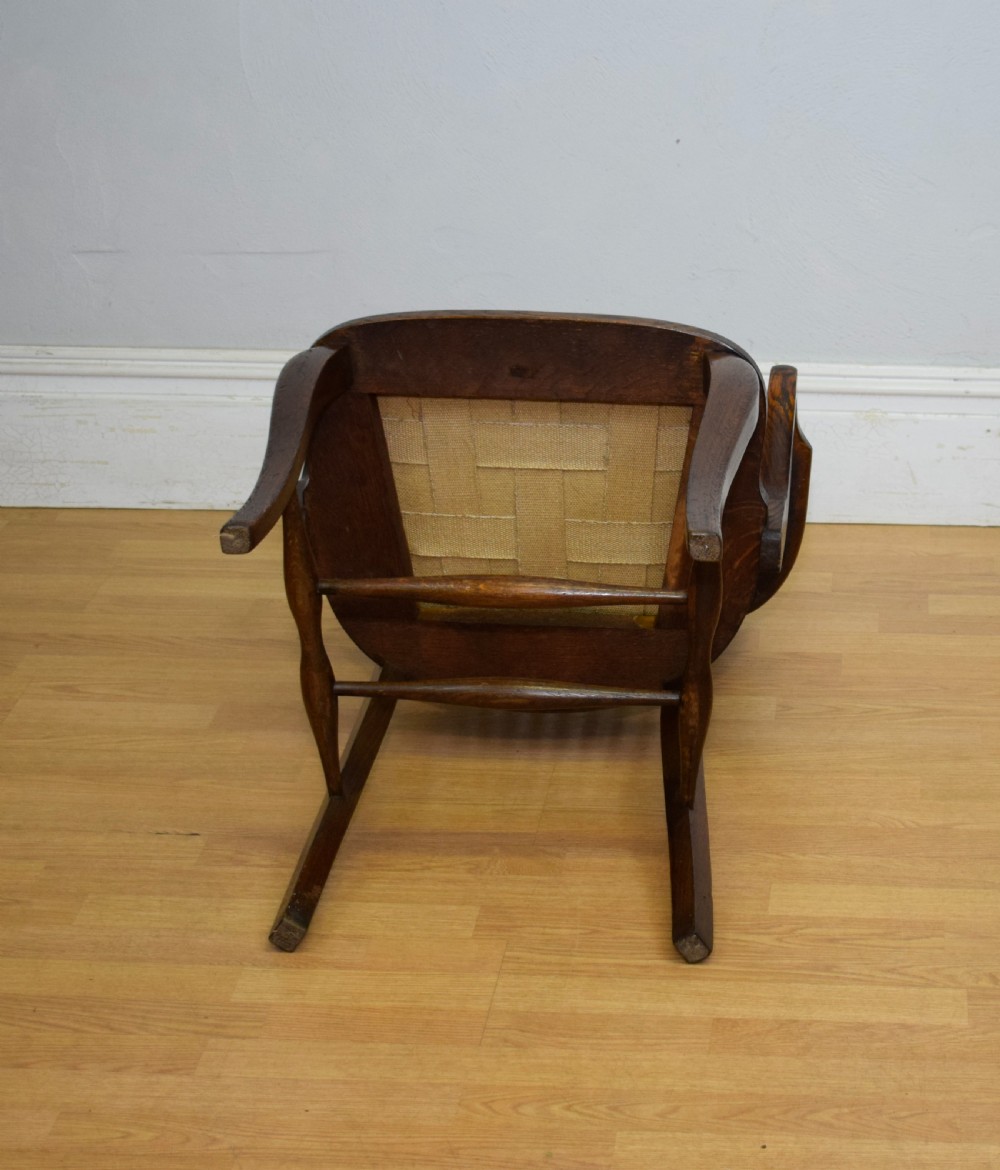 Edwardian Oak Desk Armchair View XIV