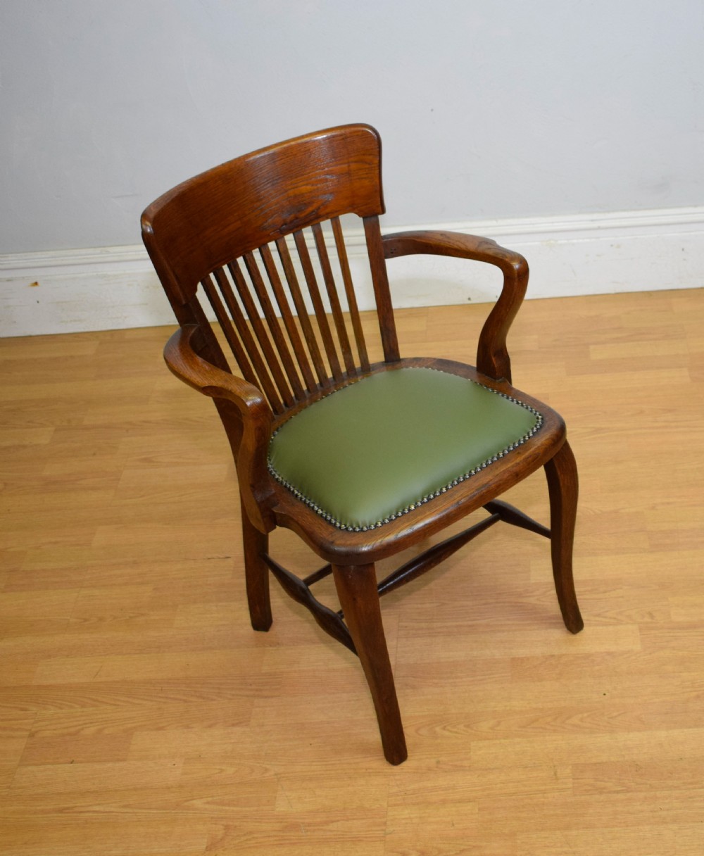 Edwardian Oak Desk Armchair