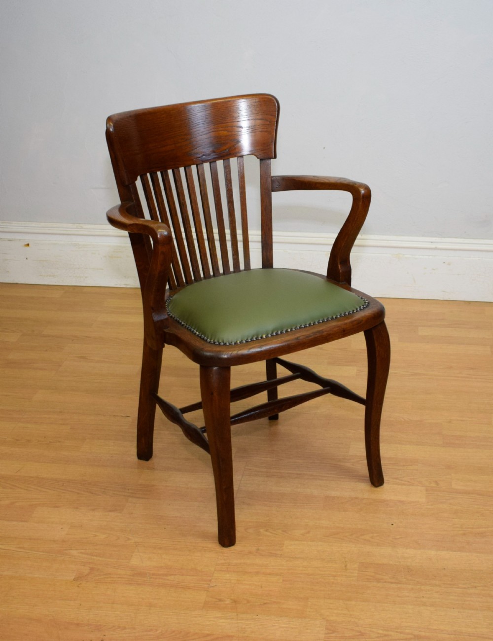 Edwardian Oak Desk Armchair View V