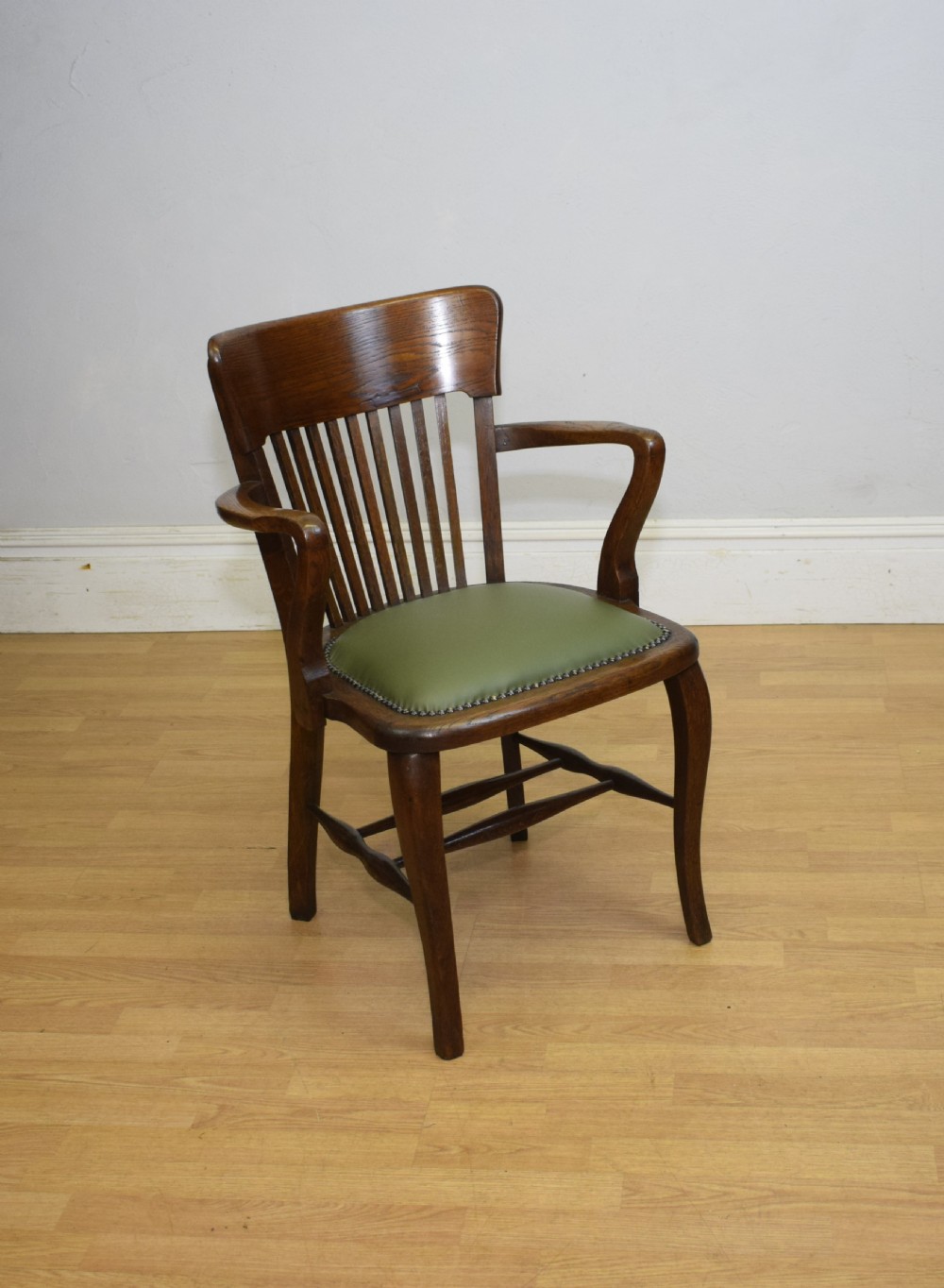 Edwardian Oak Desk Armchair View VI