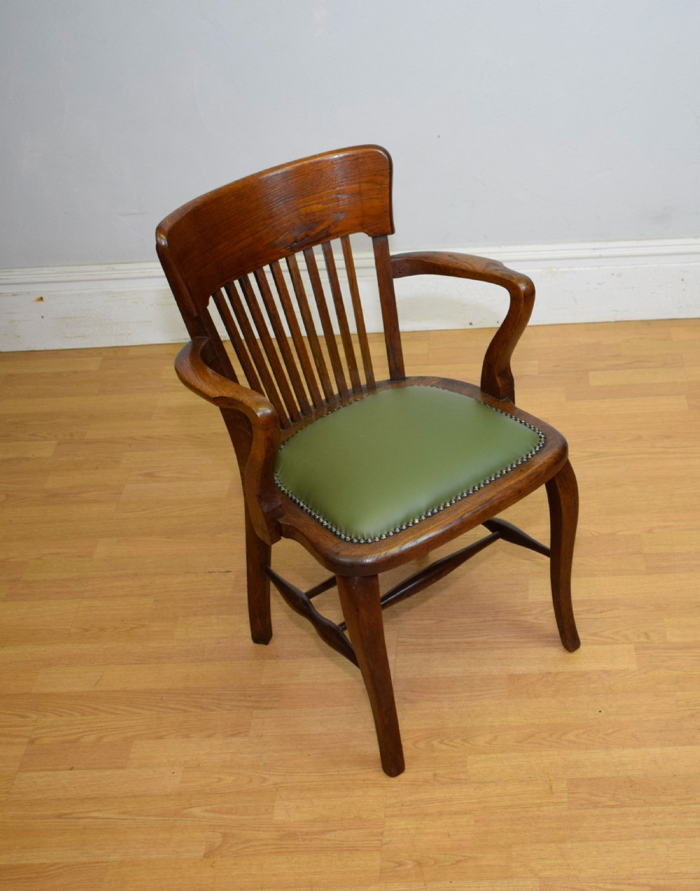 Edwardian Oak Desk Armchair View VII