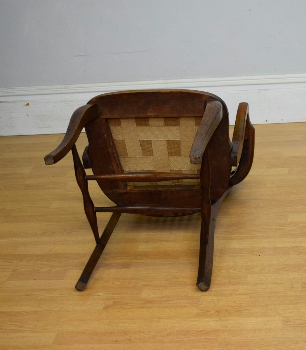 Edwardian Oak Desk Armchair View XIII