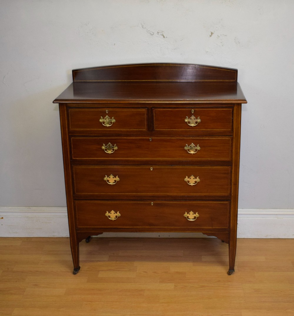 Edwardian Mahogany Inlaid Chest of Drawers View II