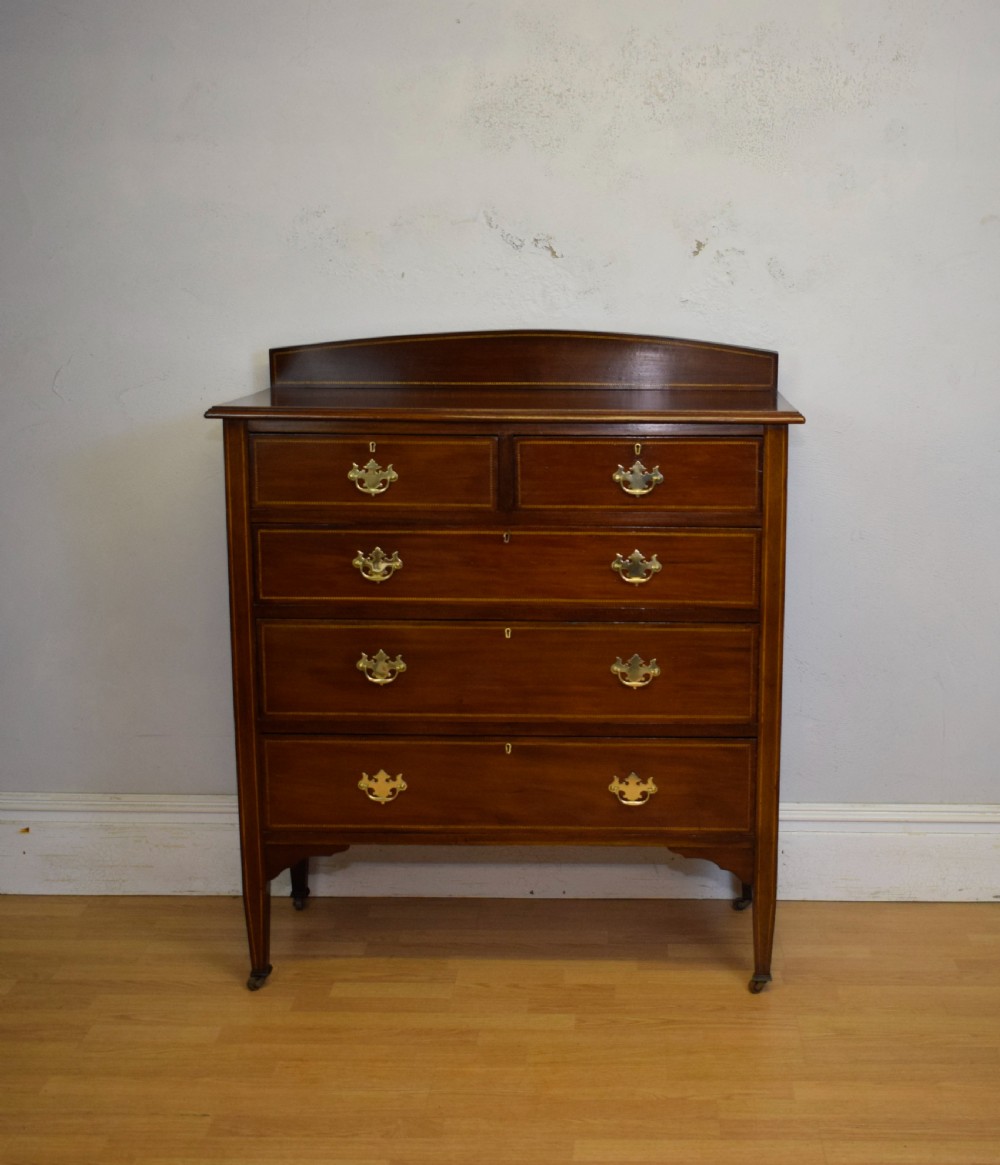Edwardian Mahogany Inlaid Chest of Drawers View III