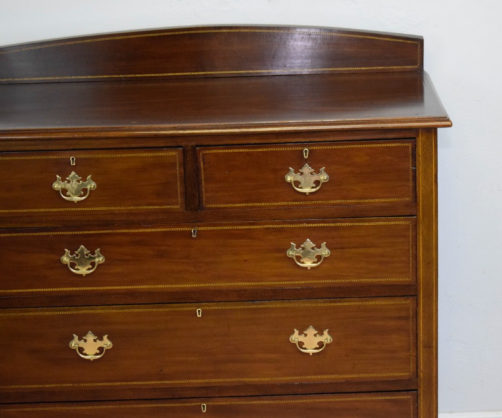Edwardian Mahogany Inlaid Chest of Drawers View IV