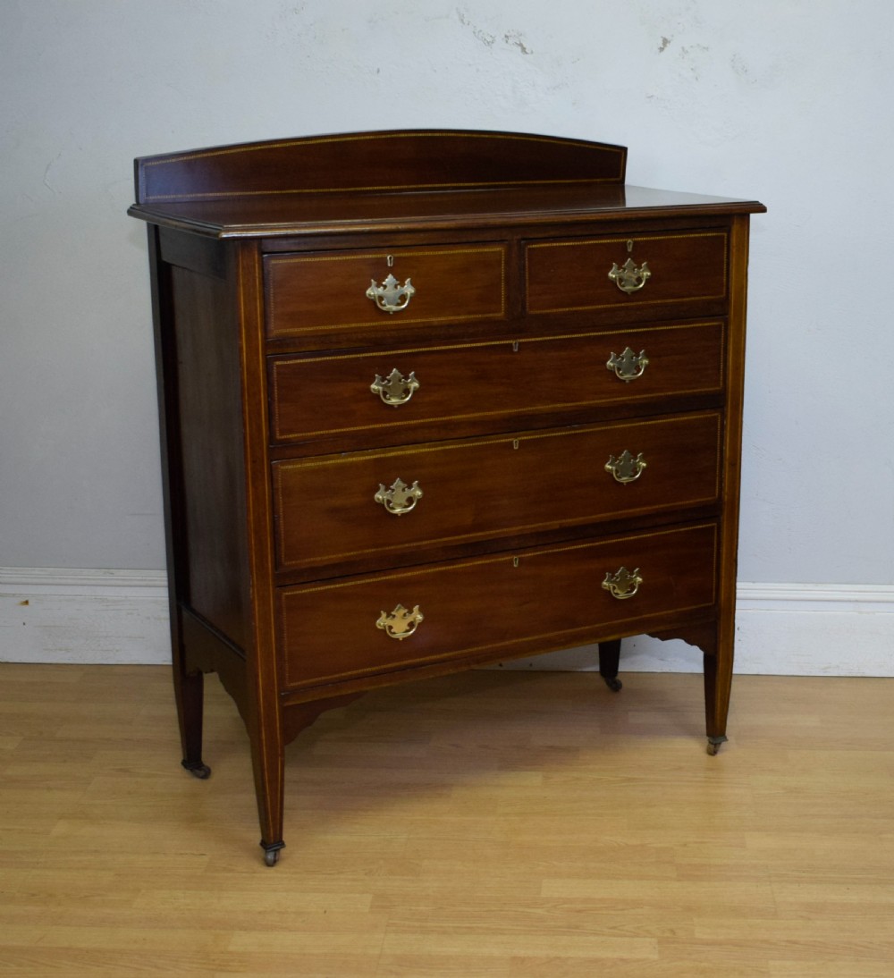 Edwardian Mahogany Inlaid Chest of Drawers View VI