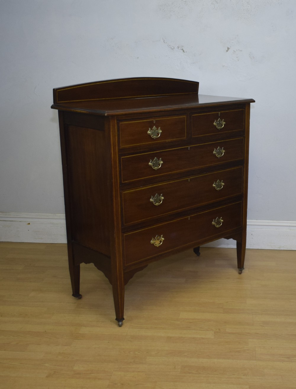 Edwardian Mahogany Inlaid Chest of Drawers View VIII