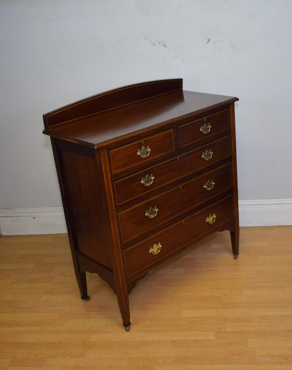 Edwardian Mahogany Inlaid Chest of Drawers View IX