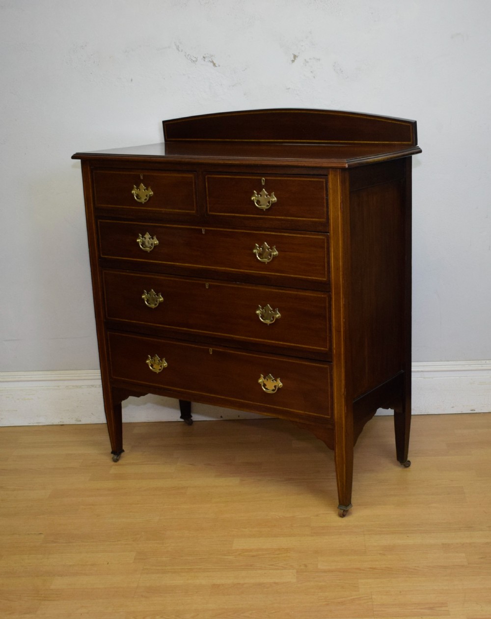 Edwardian Mahogany Inlaid Chest of Drawers View XII