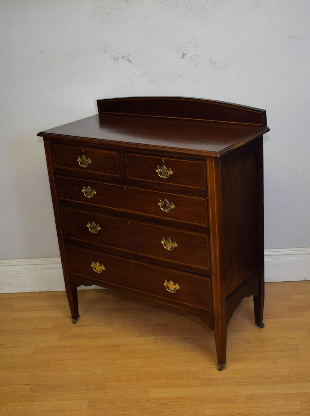 Edwardian Mahogany Inlaid Chest of Drawers View XIII