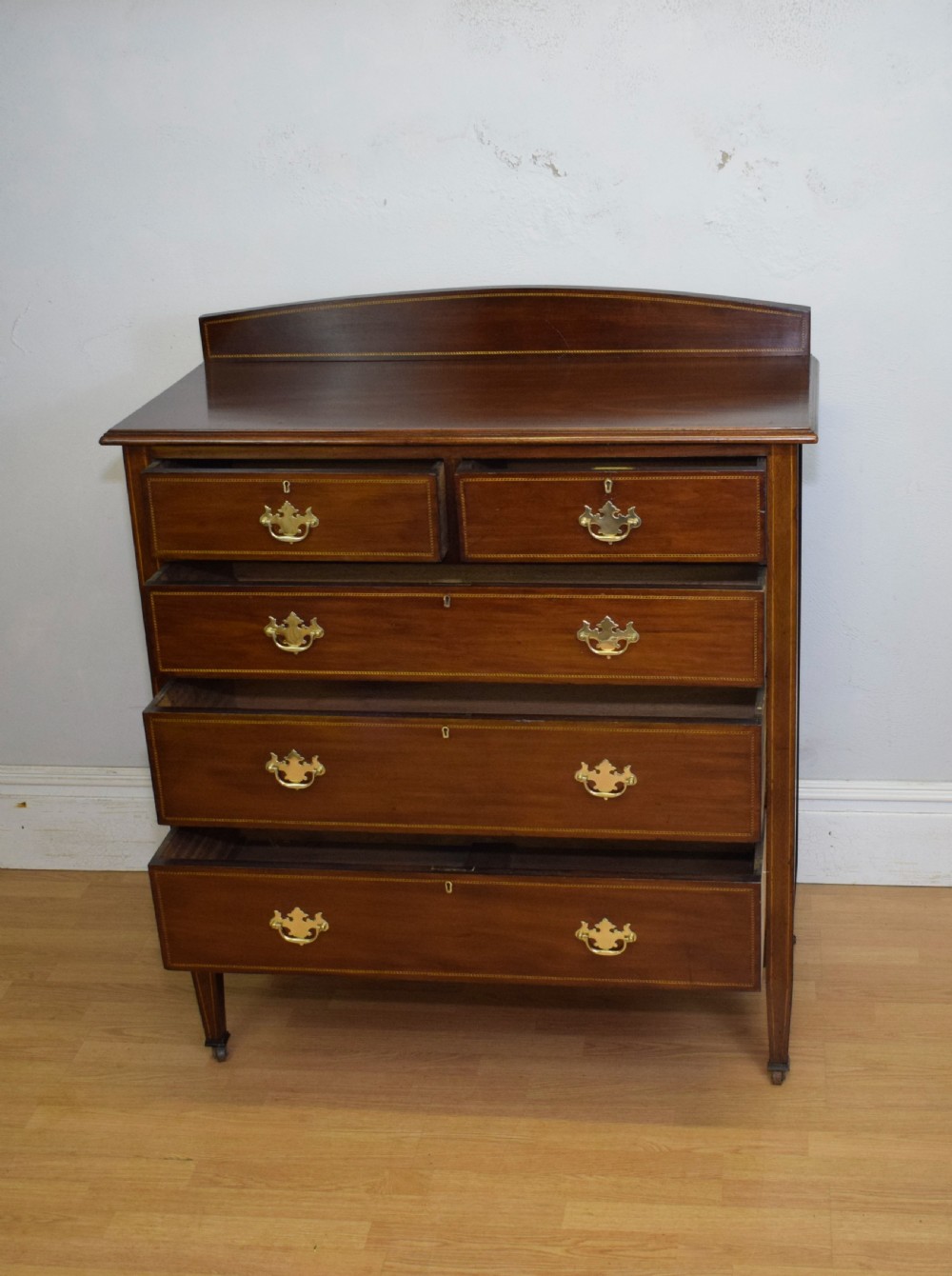 Edwardian Mahogany Inlaid Chest of Drawers View XV