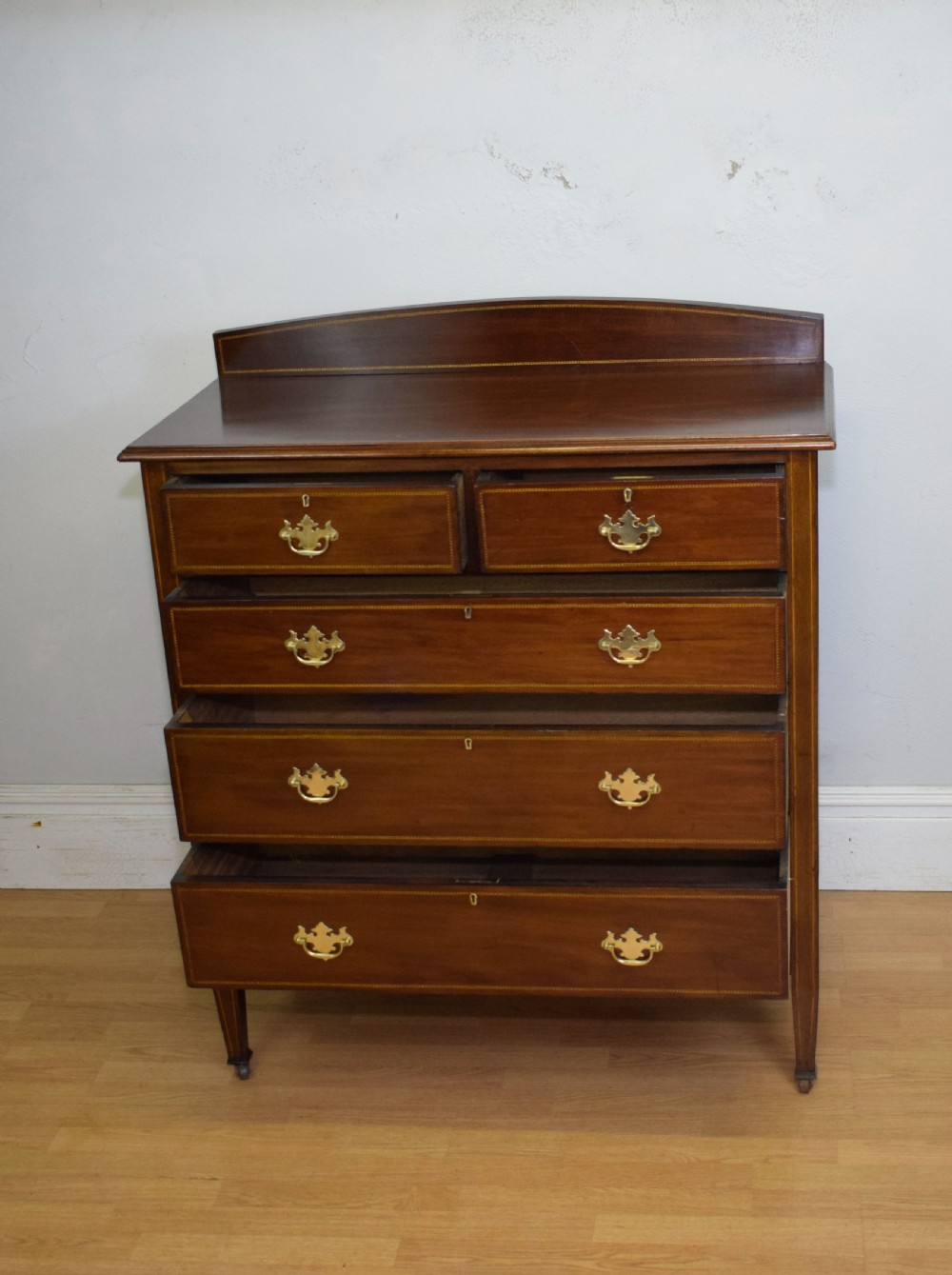 Edwardian Mahogany Inlaid Chest of Drawers View XVI