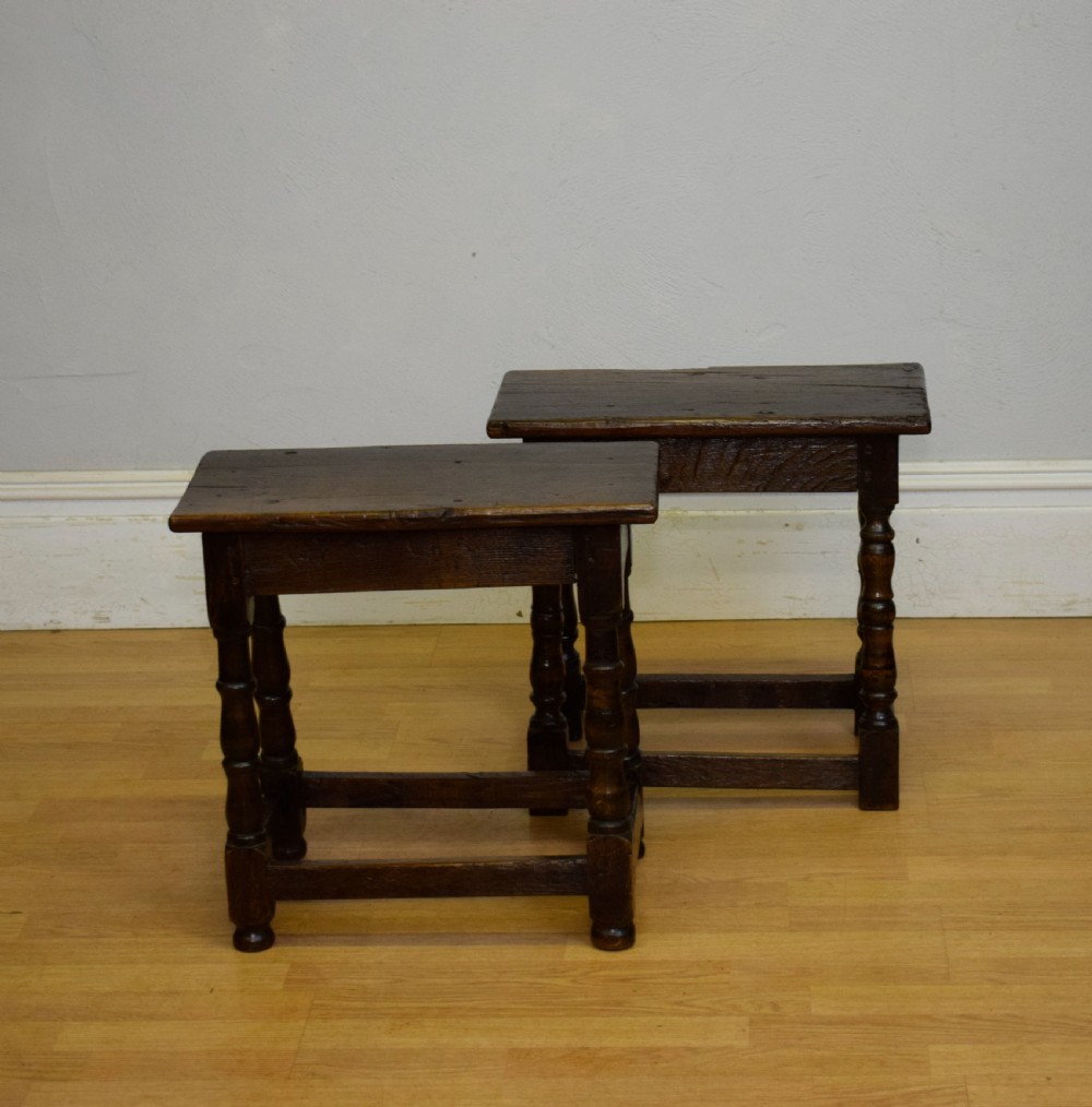 Georgian Period Oak Joint Stools View II