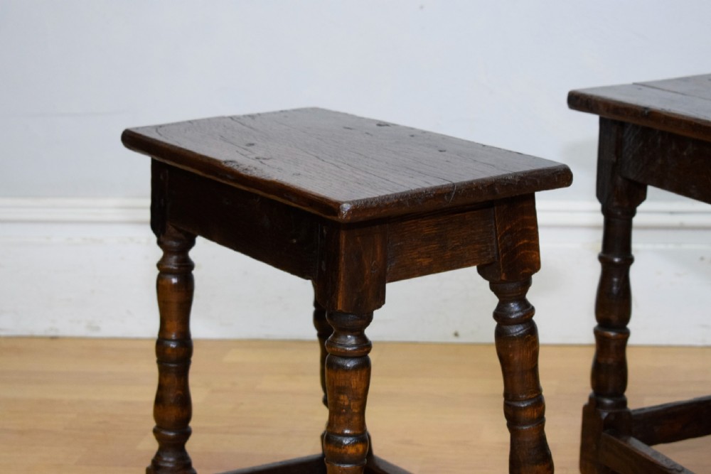 Georgian Period Oak Joint Stools View XIV