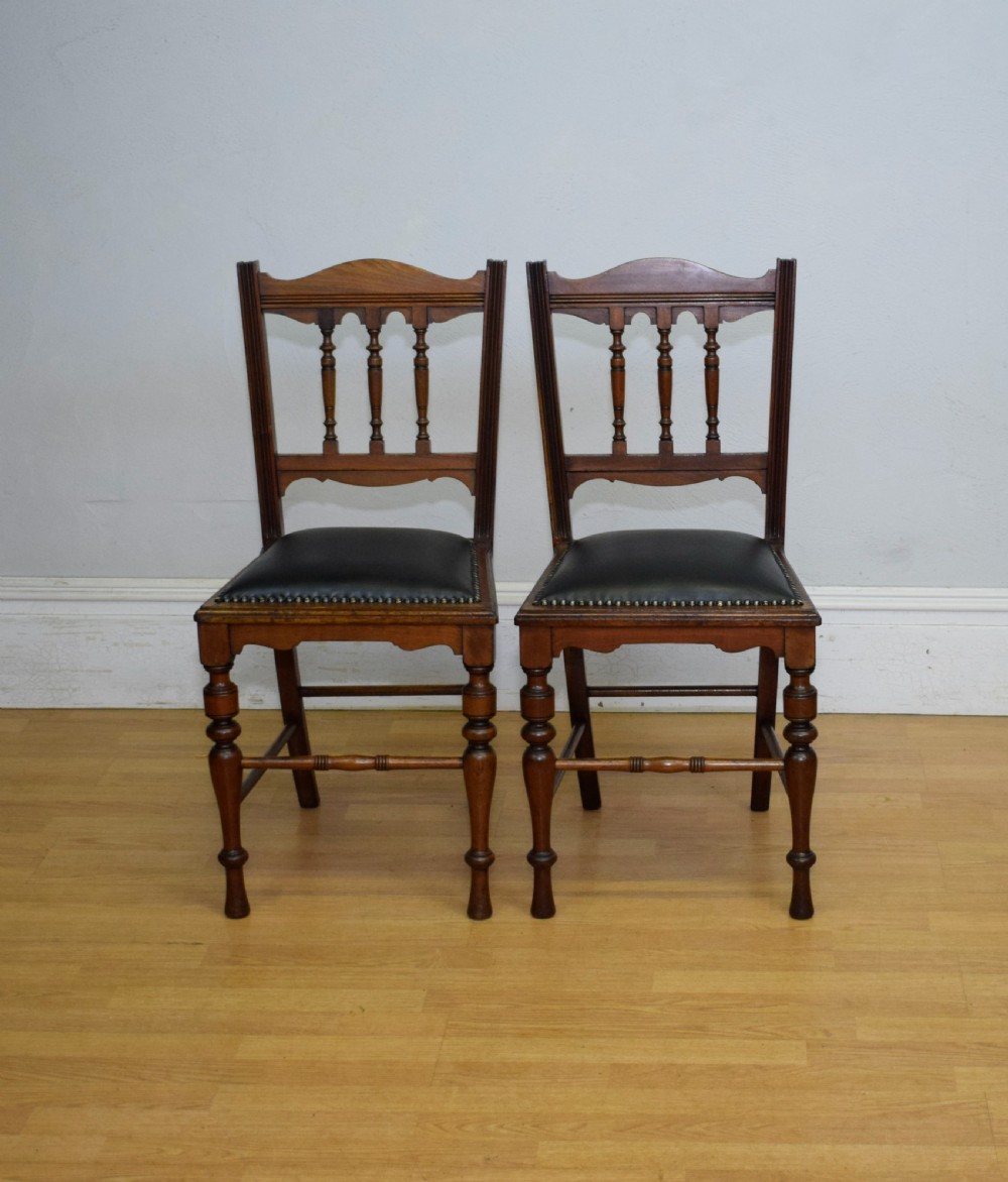 Pair of Arts & Crafts side Chairs View XI