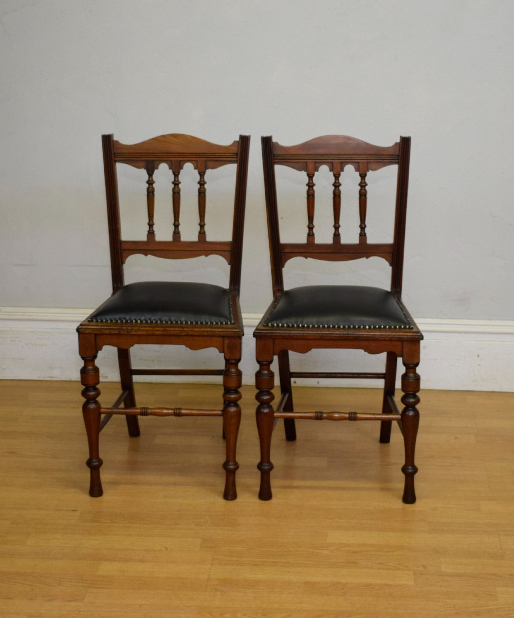 Pair of Arts & Crafts side Chairs View XIII
