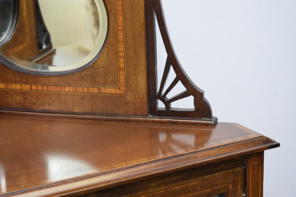Edwardian Inlaid Corner Display Cabinet View XXIII