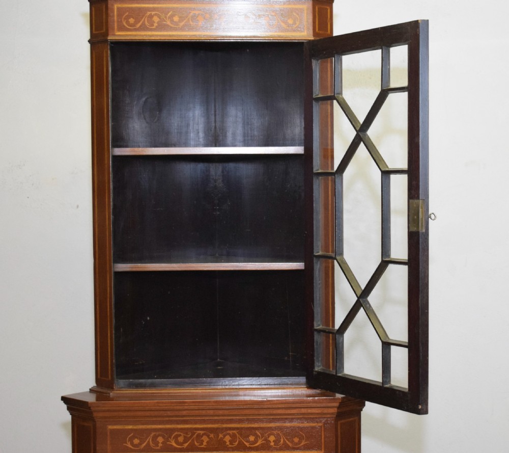 Corner Cabinet Edwardian Inlaid View XIX