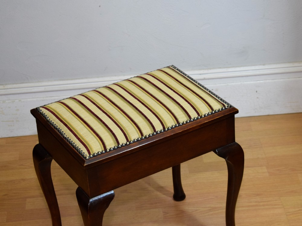 Antique Edwardian Piano Stool View IX